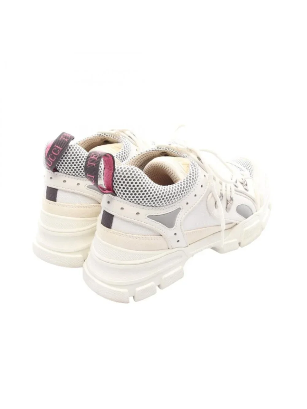 Gucci Sneakers Flashtrek White Leather Suede